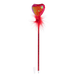 Цена за 12 шт. Ручка Сердечко, синие чернила, МИКС