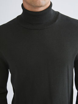 Bal?k?? Yaka Uzun Kollu Erkek Triko Kazak