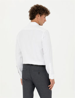 Beyaz Slim Fit Uzun Kollu G_mlek - Pierre cardin фото 5