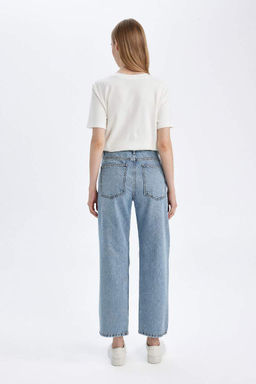 Рваные джинсовые брюки бойфренда длиной до щиколотки с нормальной талией и потертостями - Defacto фото 9