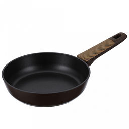 Сковорода с антипригарным покрытием "Brownie" д20см, h4,8см, s2,8мм, дно д3,5мм, индукционное дно д15,5см, алюминий, бакелитовая ручка с покрытием "soft-touch", "Regent" (Китай) Подходит для всех видов плит, включая индукционную.