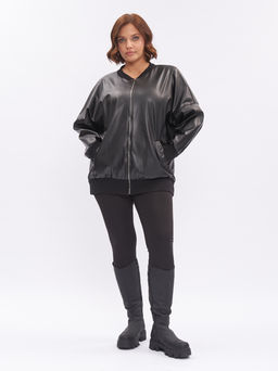 Бомбер из эко-кожи ZGA00409BLS01