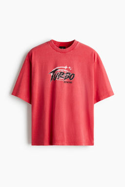 Camiseta con efecto lavado Loose Fit