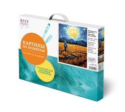 ФРЕЯ PNB/PMC-295 Набор для раскрашивания по номерам ( цветной холст ) 40 х 30 см Звездная ночь над полем