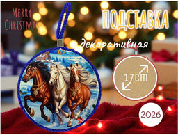 Декоративная подставка 17см, символ 2026 г