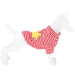 Пэт тойс (Pet toys) Одежда для собаки Тельняшка с принтом, р-р M, длина спинки 27см/обхват груди 40см/обхват шеи 26см, цвет-красно-белый, 100% полиэстер (Китай) - Домашняя мода фото 2