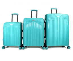 Набор из 3-х чемоданов с расширением 11272 Бирюзовый