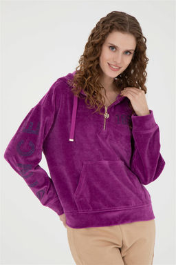 Женский фиолетовый свитшот - U.s. polo assn фото 3