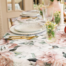 Скатерть «Доляна. Пионы», 145×180±3 см