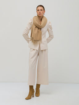 в составе ШЕРСТЬ Большой, мягкий, теплый двусторонний палантин с принтом - Tantino фото 2