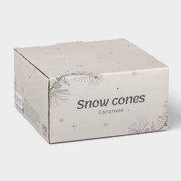 Салатник новогодний Доляна Snow cones, 800 мл, d=15.5 см, керамика, белый  фото 4