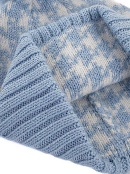 Шапка жен. шерсть+анг+нейл LB-J44008 l.blue/white - Labbra фото 12