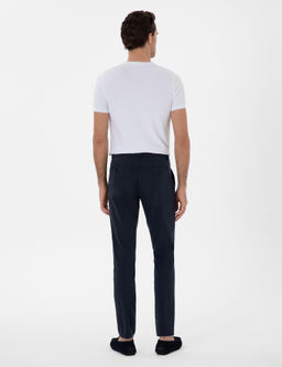 Lacivert Slim Fit Pamuk Kar___ml_ Kanvas Pantolon - Cacharel фото 4