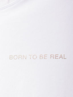 Лонгслив из премиального хлопка с принтом фольгой