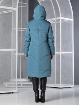 25405 Пальто т.голубой - Dizzyway фото 4