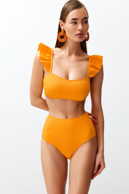 TRENDYOLMILLA Fusya Bralet F?rf?rl? Dokulu Yuksek Bel Hipster Bikini Tak?m? TBESS22BT0049 фото 35