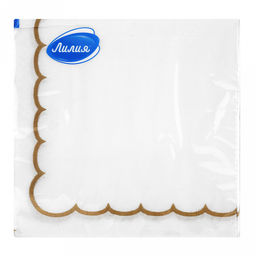 Салфетки бумажные 33х33см Лилия, 2-х слойные, 20 штук в упаковке, Фрейм (Россия)