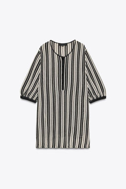 STRIPED KNIT TOP WITH LINEN - Zara фото 5