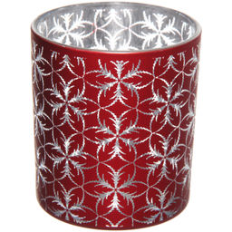 Цена за 4 шт. Подсвечник "Фантазия" 7*7,8 см, Красный