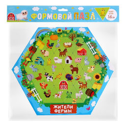 Фигурный пазл Жители фермы, 24 элемента - Puzzle time фото 4