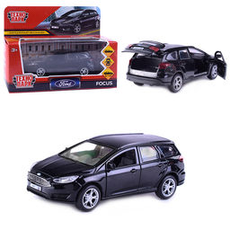 Машина металл Ford Focus Turnier 12 см. (откр. двер, баг, черный) инерц., в коробке