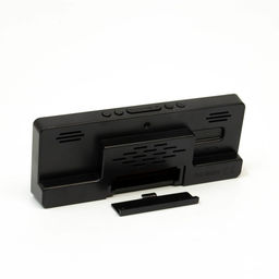 Часы настольные электронные: будильник, термометр, календарь, USB, 15×6.3 см, белая индикация