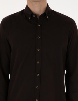 Koyu Kahverengi Regular Fit Uzun Kollu G_mlek - Pierre cardin фото 6