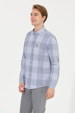 U. S. Polo Assn / Мужская серая рубашка в шотландскую клетку - U.s. polo assn фото 16