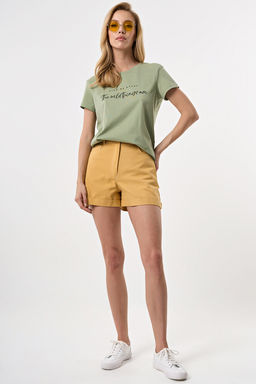 Футболка хлопковая с принтом шалфей