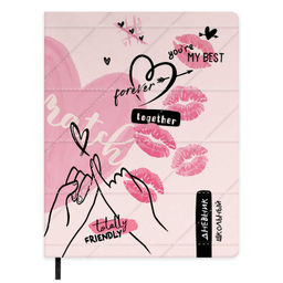 Дневник школьный арт. 73312 / 15 ДРУЖБА НАВСЕГДА (кожзам: А5+; твёрдый переплёт с поролоном, матери