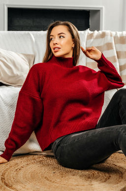 Женский свитер оверсайз из вязаного трикотажа Happyfox