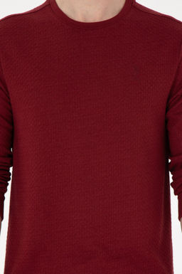 Мужской бордово-красный свитшот Неожиданная скидка в корзине