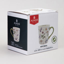 КРУЖКА AGNESS FLOWER STORY 13*9,5*10,5 СМ 400 МЛ (КОР=36ШТ.)  фото 2