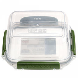 Контейнер для продуктов пластмассовый Мастер 0,55л, глубокий, прямоугольный, с клипсами, воздухонепроницаемый (герметичный), съемный силиконовый уплотнитель, подходит для СВЧ, цвета микс (Россия) - Домашняя мода фото 6