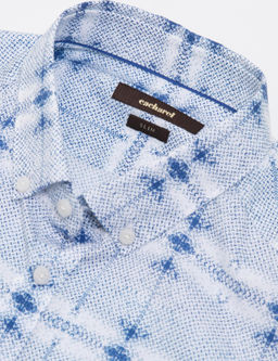 Рубашка приталенного кроя с длинным рукавом цвета индиго - Cacharel фото 2