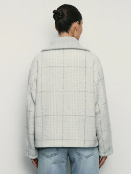 Полупальто с вязаным воротником / Zarina фото 5