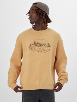 Свитшот мужской Mark Formelle Acid Wash бежевый  фото 5