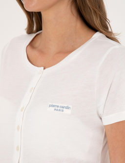 Beyaz Lohusa Pijama Tak_m_