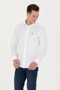 U. S. Polo Assn Мужская белая базовая рубашка с длинным рукавом - U.s. polo assn фото 10