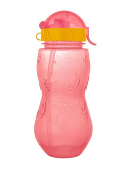 Бутылка "Fruit" с трубочкой, pink (400 ml)