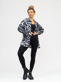 942 Туника-Рубашка "Лео/серый"