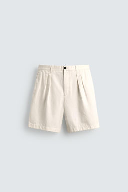 BERMUDA RELAXED FIT PLIEGUES AARON LEVINE X ZARA / Blanco roto