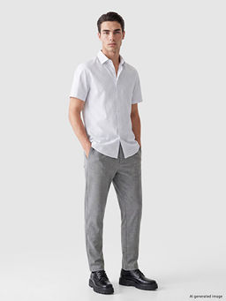 Slim Fit ?izgili Erkek G?mlek