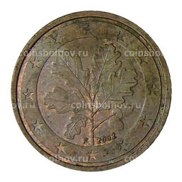 Монета 2 евроцента 2002 года F Германия