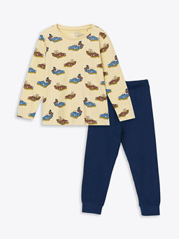 Bisiklet Yaka Erkek ?ocuk Pijama Tak?m?