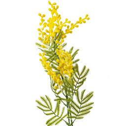 Цветок искусственный "Мимоза", L20 W10 H75 см