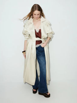 Плащ с акцентным воротником ZR2604102213-60 / Zarina