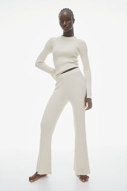 Pantalon acampanado en punto de canale - H&m фото 2
