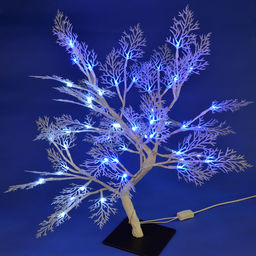 ULD-T3550-054/SWA WHITE-BLUE IP20 FROST Дерево светодиодное Морозко, 50 см. 54 светодиода. Синий и белый свет. Провод белый. TM Uniel.