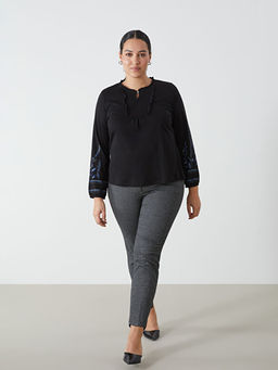 Beli Lastikli Kazaya?? Desenli Kad?n Pantolon